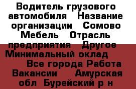Водитель грузового автомобиля › Название организации ­ Сомово-Мебель › Отрасль предприятия ­ Другое › Минимальный оклад ­ 15 000 - Все города Работа » Вакансии   . Амурская обл.,Бурейский р-н